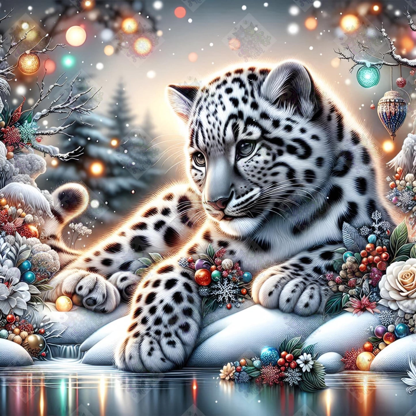 Snow Leopard by Taza Creations
