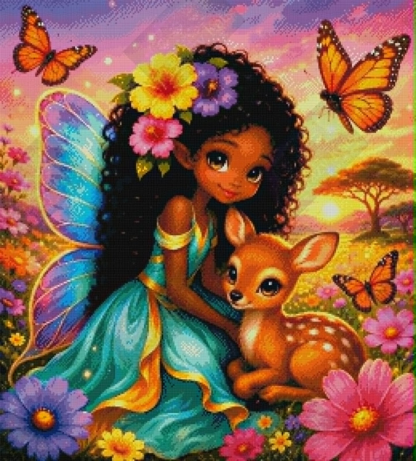 The Fawn's Fairy Friend by Theresa Raymer (90 Colors)