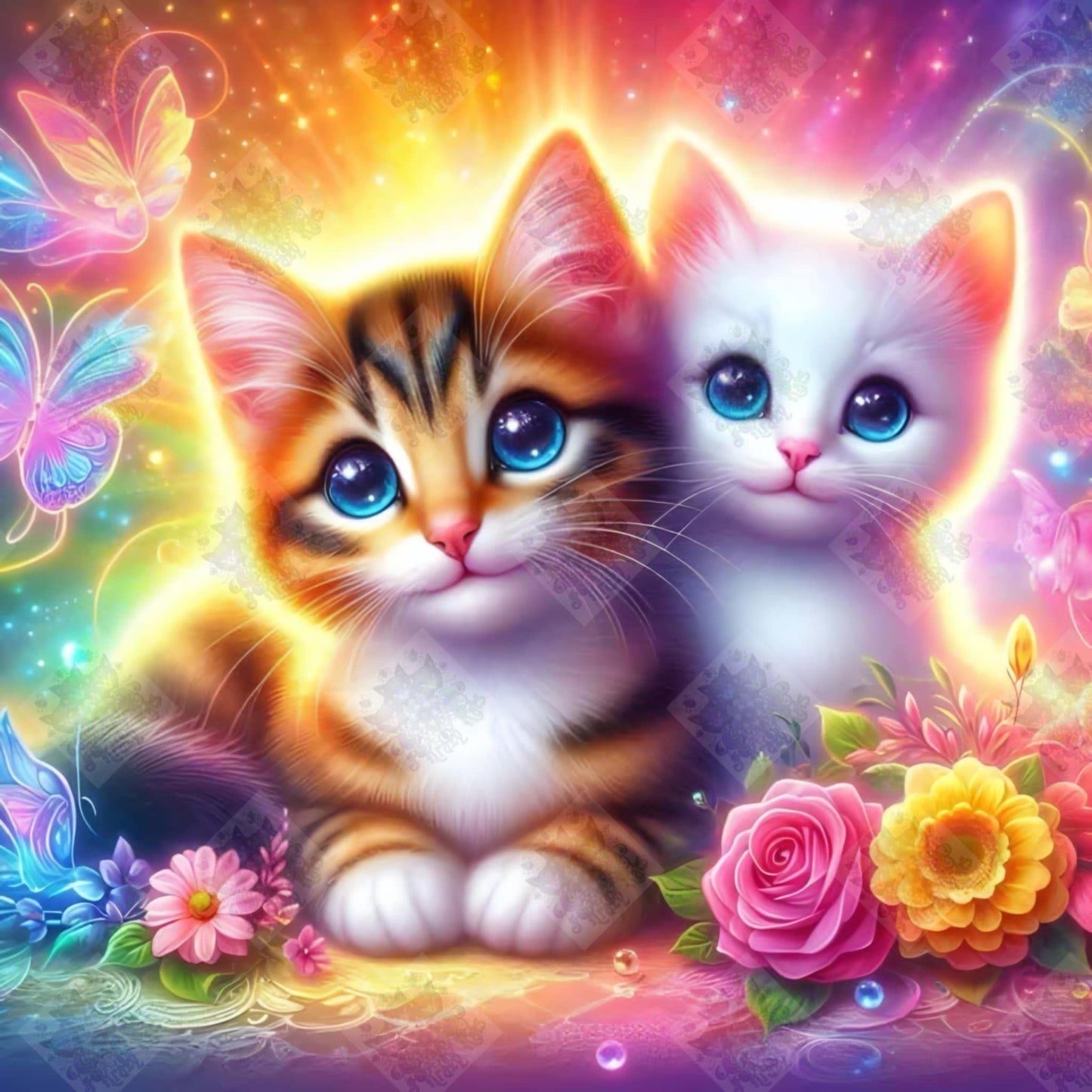 Tiger and Snowball by Theresa Raymer