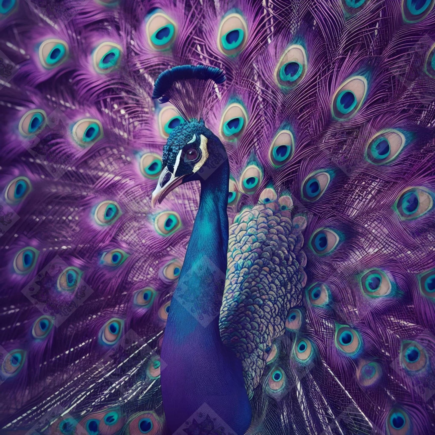 Violet Peacock by Turtle Designz