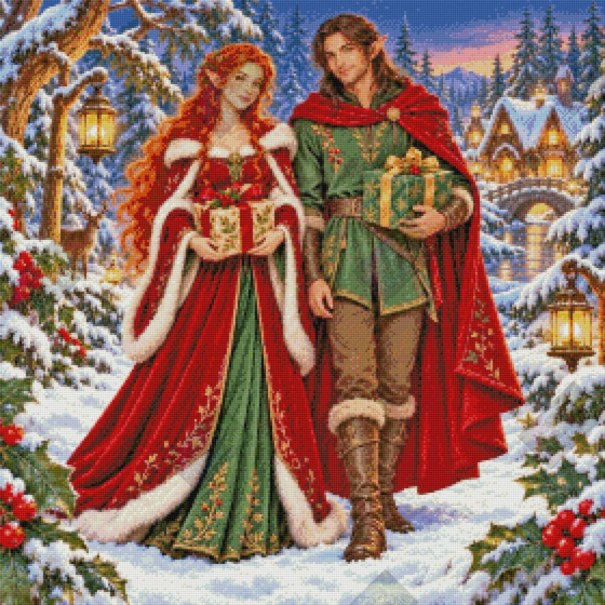 Yuletide Enchantment In The Elven Kingdom by Theresa Raymer (Starting At 90 Colors)