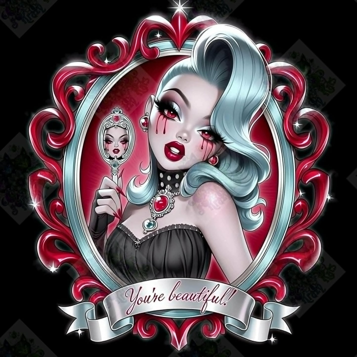 Mirror of Crimson Vanity by Taza Creations