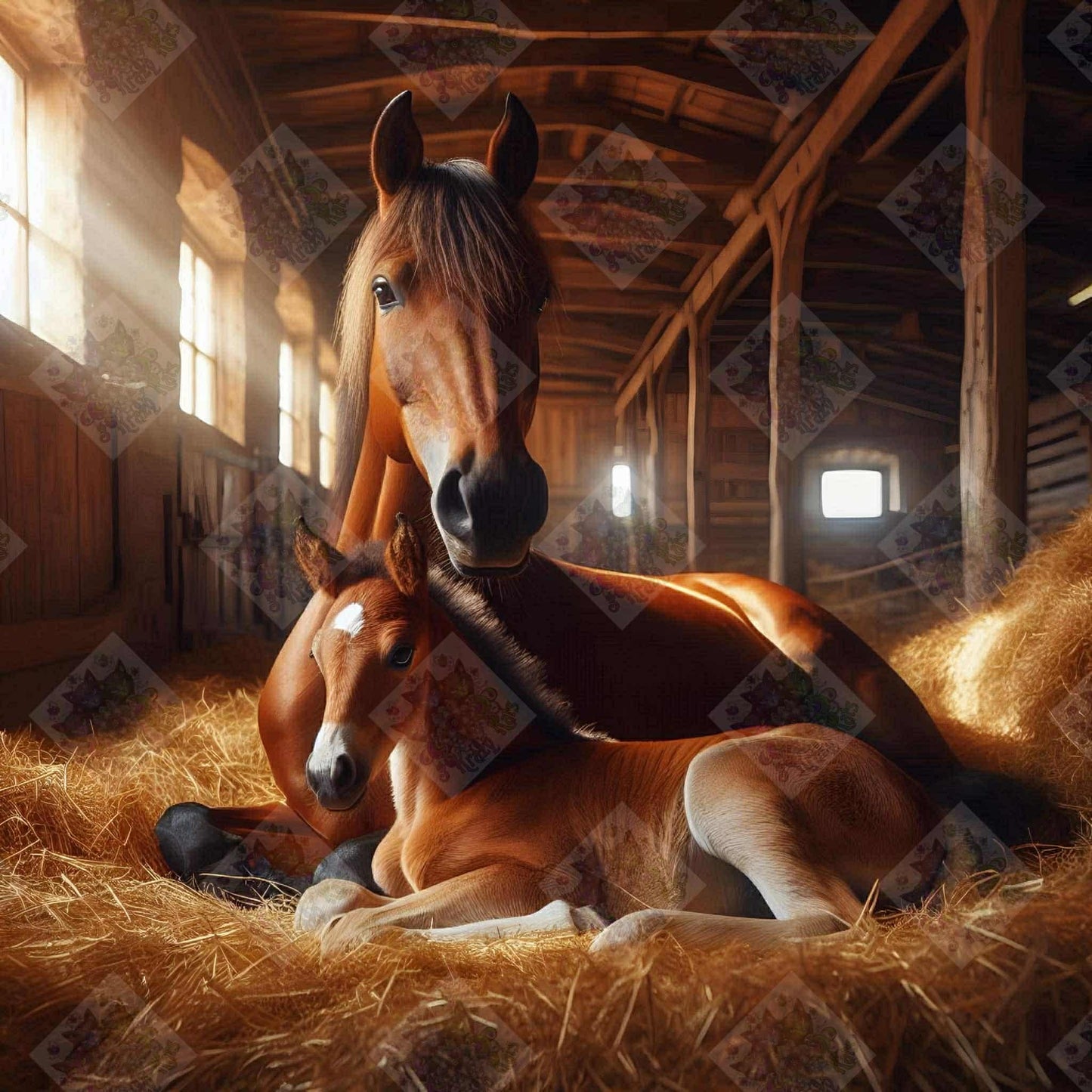 Nestled In The Hay by M.E. Divine Arts
