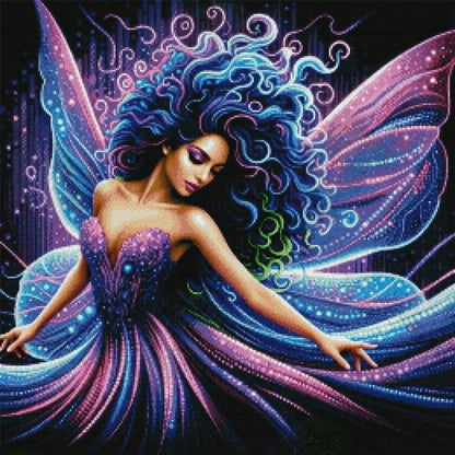 Purple/Blue Neon Fairy by Cindy Emery (Starting At 65 Colors)