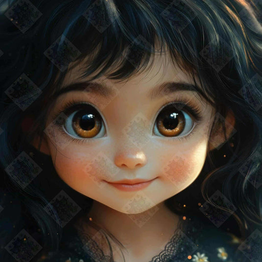 The Girl with the Golden Gaze by Taza Creations