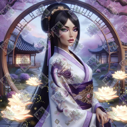 Purple Kimono Princess By Cindy Emery