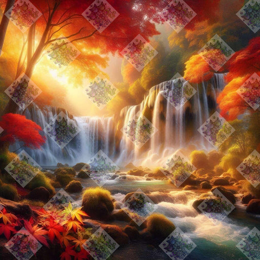 Hidden Fall Waterfalls by M.E. Divine Arts