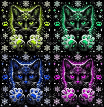 Kitty Paws Quad by M.E. Divine Arts