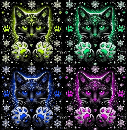 Kitty Paws Quad by M.E. Divine Arts