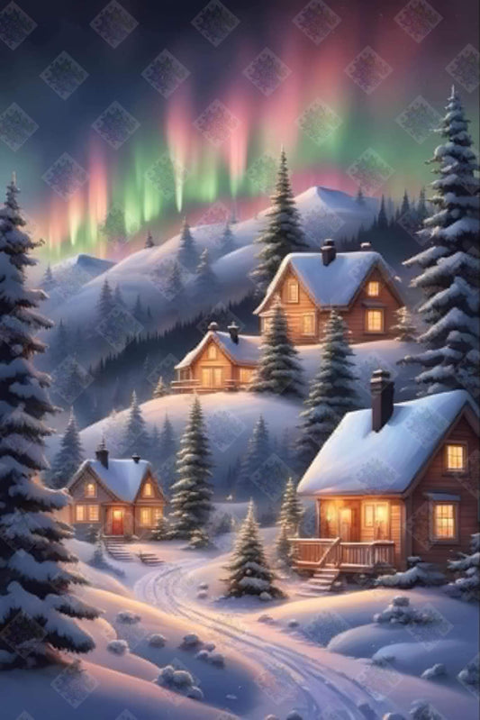 Village Nestled In Aurora Beauty by Theresa Raymer