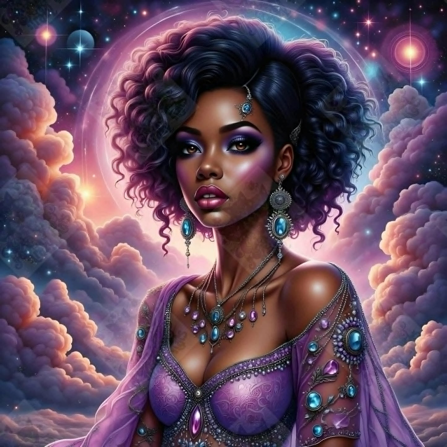 Eclipsed in Amethyst Light by Cindy Emery