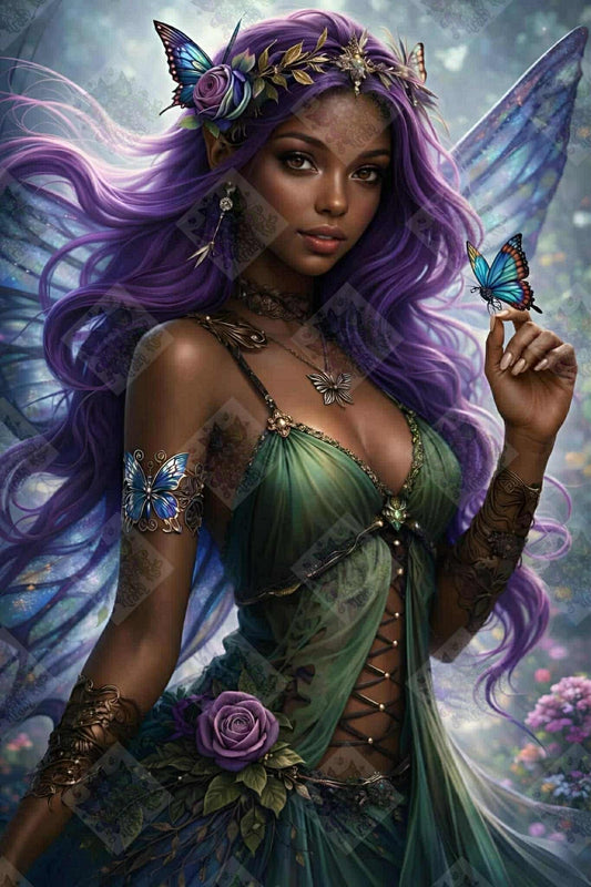 Lady Of The Enchanted Butterflies by Theresa Raymer