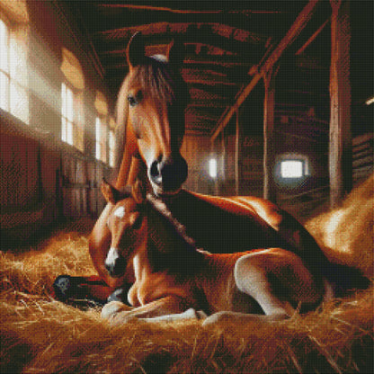 Nestled In The Hay by M.E. Divine Arts