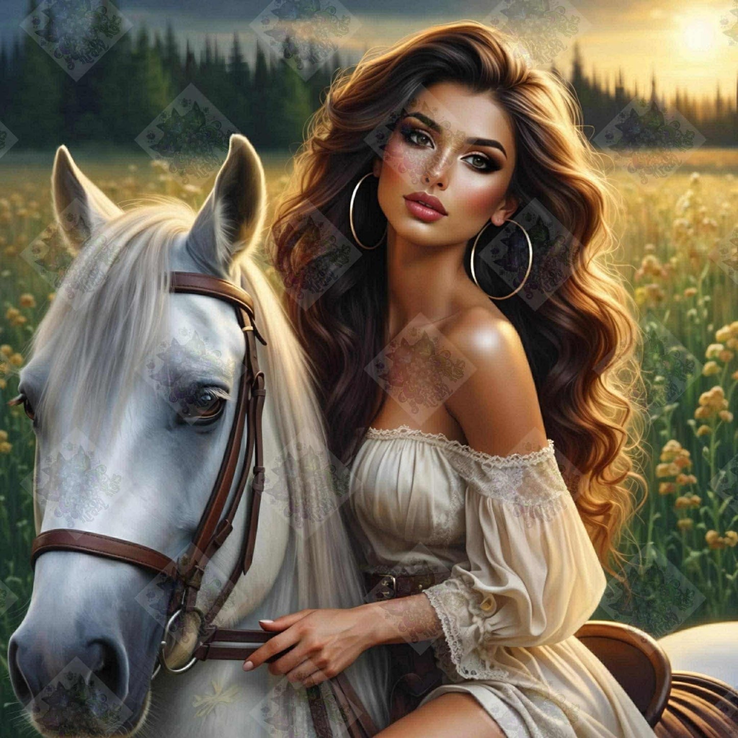 Sunset In The Saddle by M.E. Divine Arts
