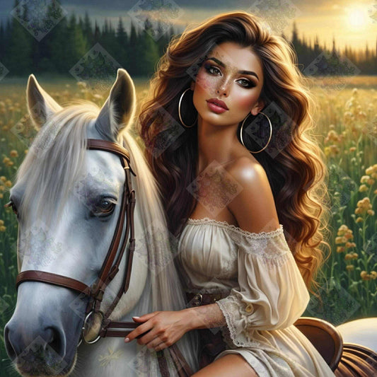 Sunset In The Saddle by M.E. Divine Arts