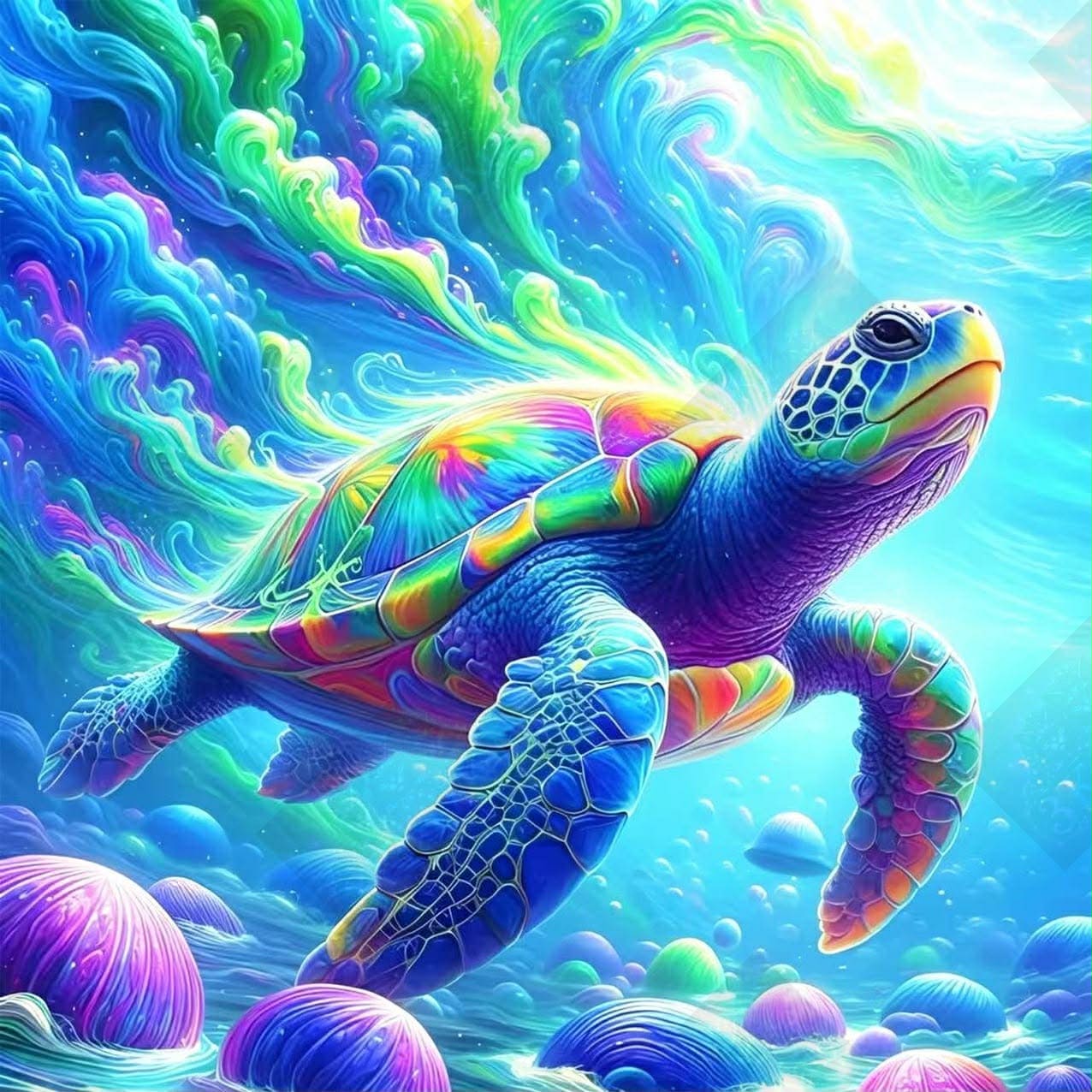 Vibrant Colored Turtle by Turtle Designz (Starting At 65 Colors)