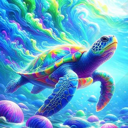 Vibrant Colored Turtle by Turtle Designz (Starting At 65 Colors)