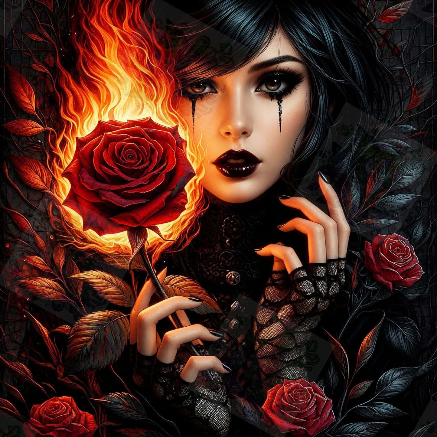 Where Fire Learns To Bloom by Taza Creations