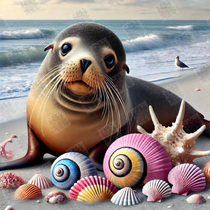 Baby Sea Lion by Turtle Designz