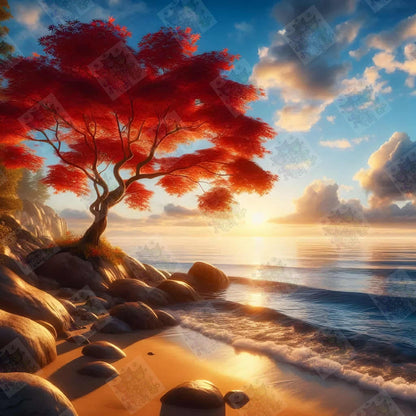 Blaze By The Shore by M.E. Divine Arts