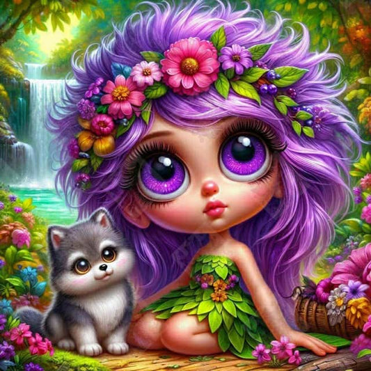 Blossomfey & The Waterfall Pup by Theresa Raymer