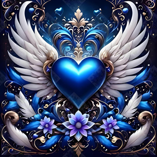 Memorial Hearts- Blue Heart by Theresa Raymer