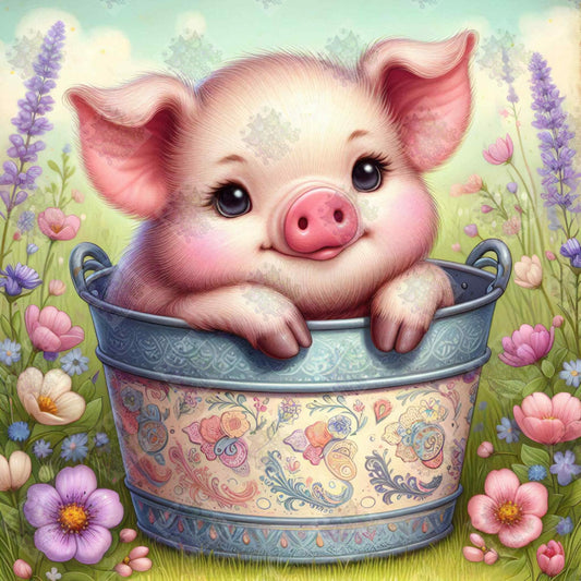 Bucket Of Cuteness by Theresa Raymer