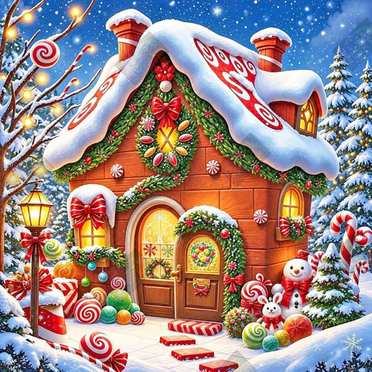 Candy Cane Christmas Cottage by Cindy Emery (Starting At 90 Colors)