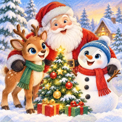 Christmas Cheer With Santa's Little Friends by Theresa Raymer (Starting At 90 Colors)