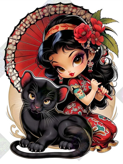Crimson Grace & Midnight Whiskers by Taza Creations (Starting At 85 Colors)