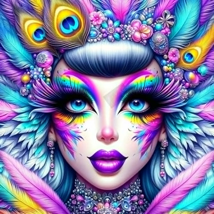 Crowned In Peacock Fire by Taza Creations (Starting At 65 Colors)