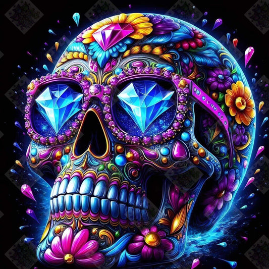 Diamond Eyes Skull by M.E. Divine Arts