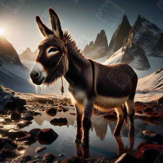 Donkey At Dawn by M.E. Divine Arts