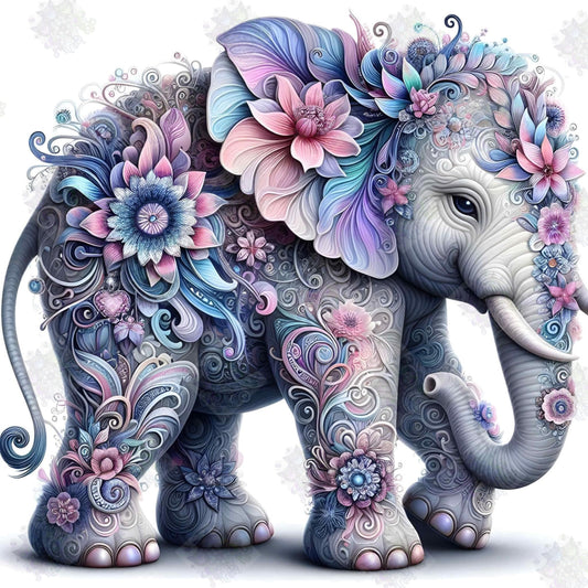 Elephant Of A Thousand Petals by M.E. Divine Arts