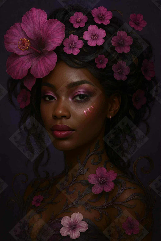 Empress of the Hibiscus Veil by Stellar Designz