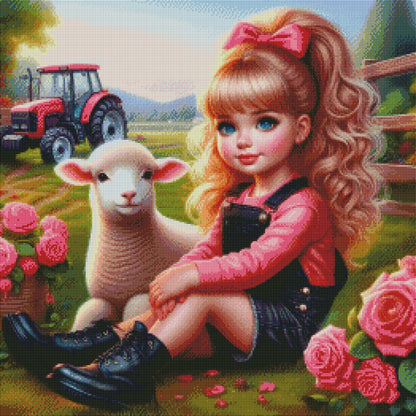 Country Cutie & Her Lamb by M.E. Divine Arts
