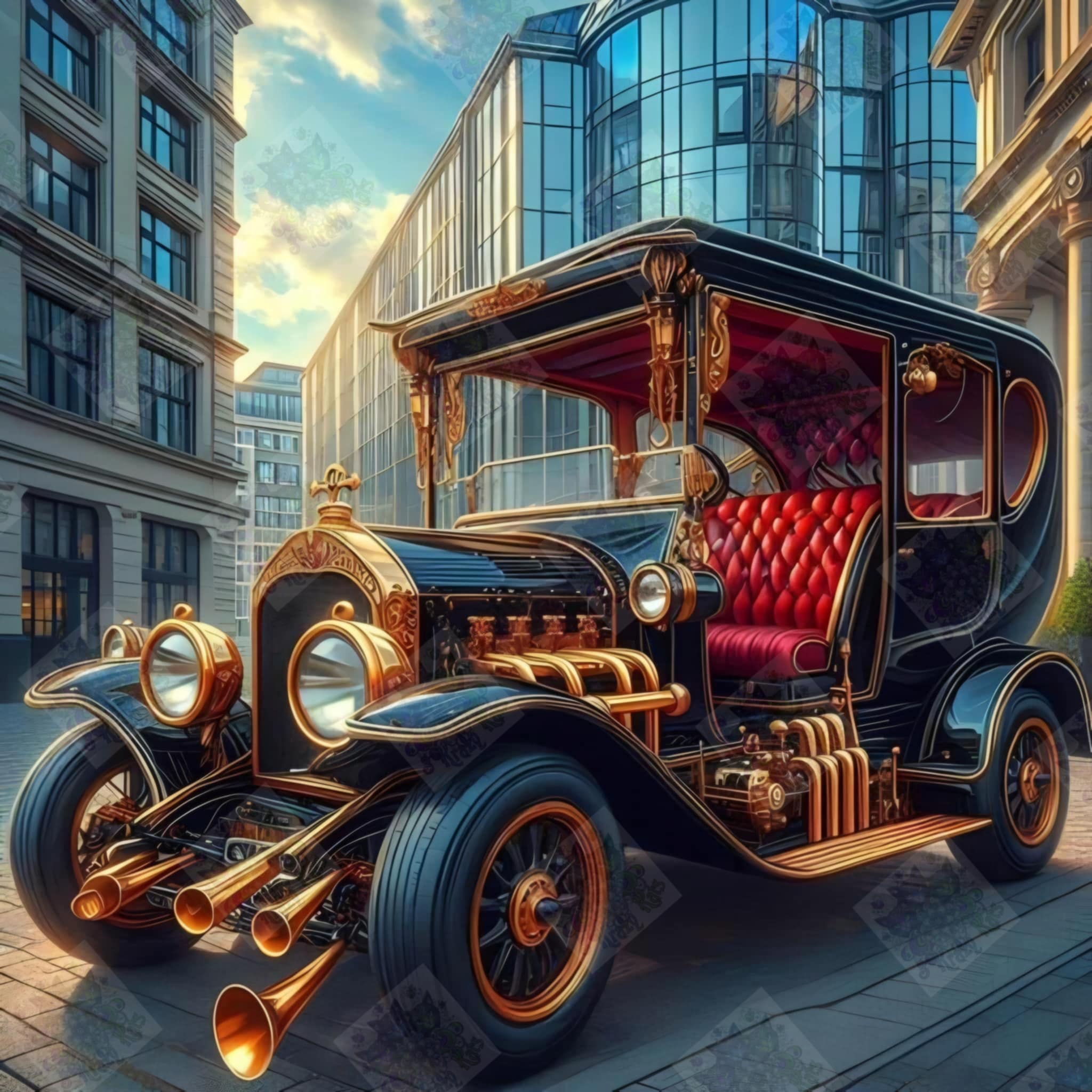 Fancy Motor Car by Cindy Emery – 3 Krazy Kats