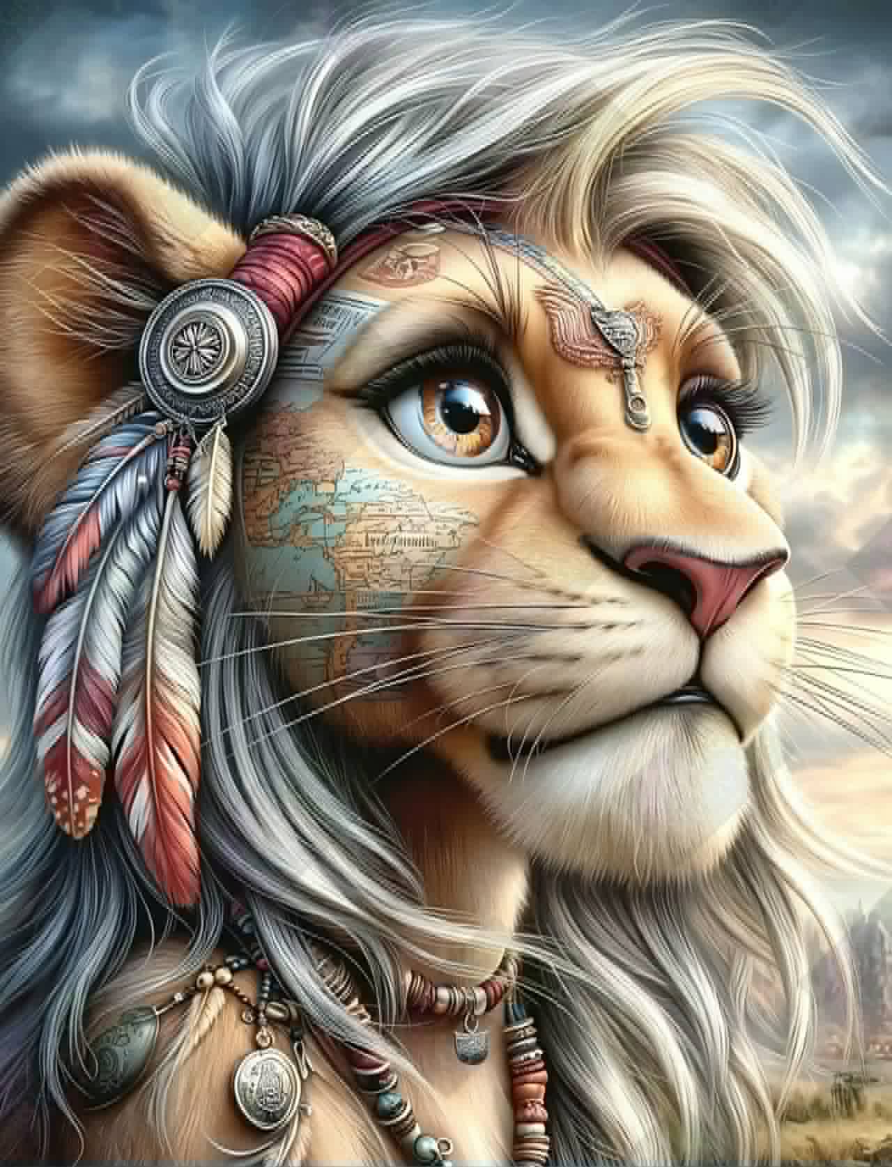 Feline Of The Ancient Pride by ChrisP Designs (85 Colors)