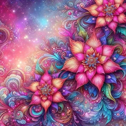 Galactic Floral Burst by Theresa Raymer