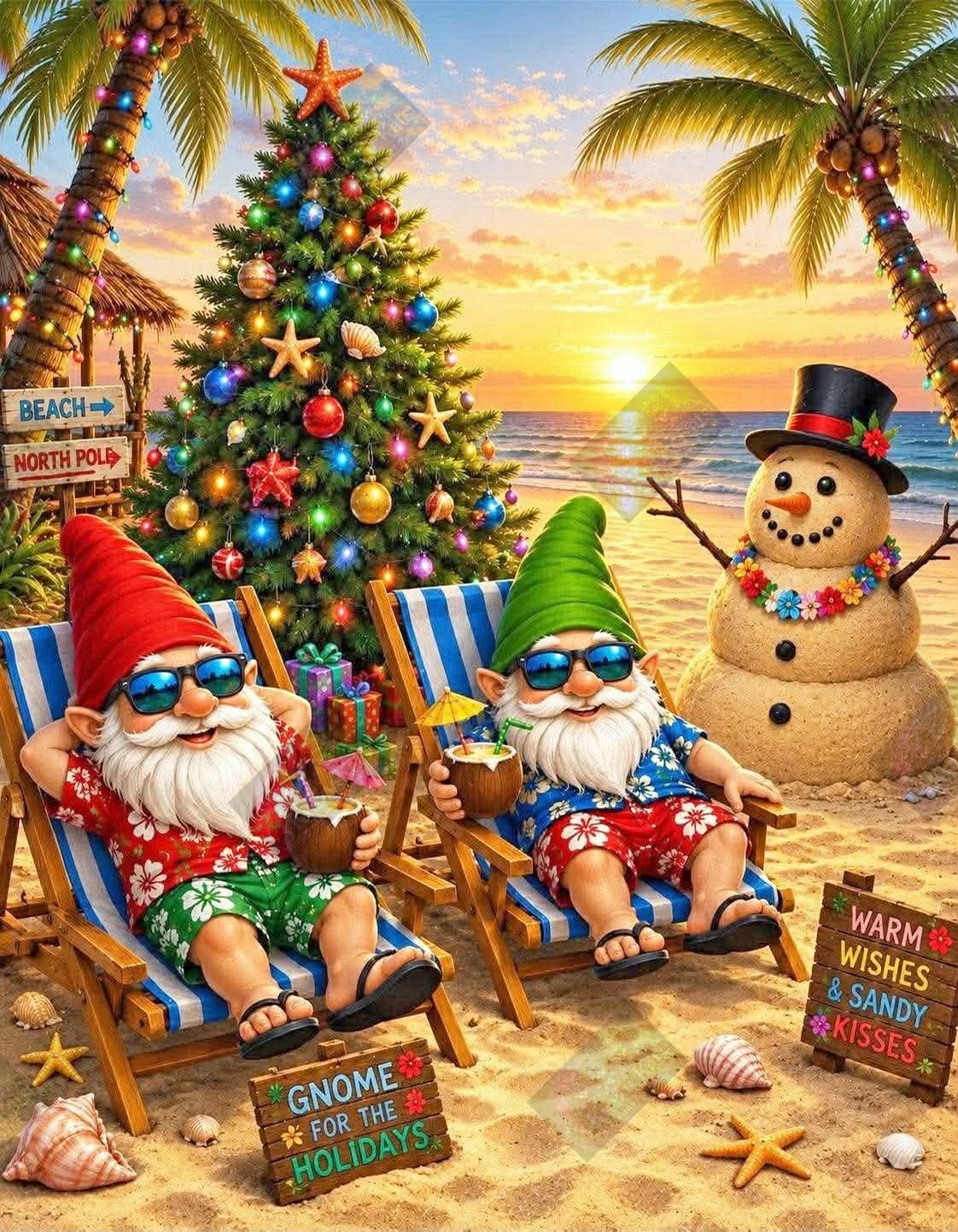 Gnome For A Tropical Christmas by M.E. Divine Arts (Starting At 90 Colors)