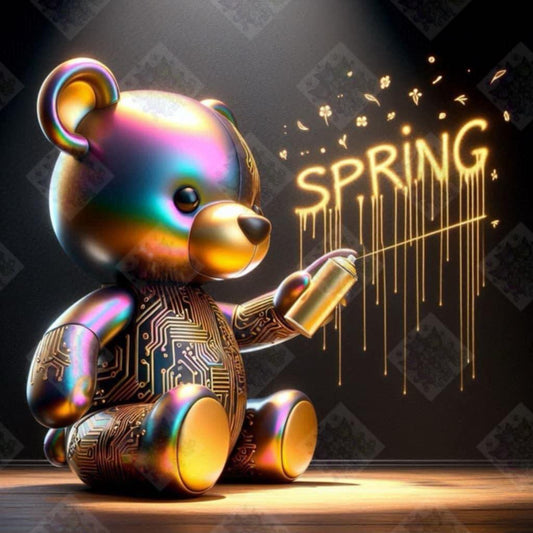 Golden Spring Bear by Stellar Designz