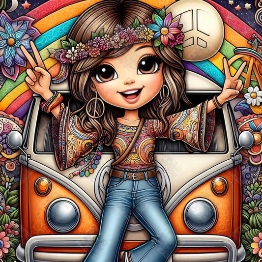 Groovy Vibes & Peace Signs by Theresa Raymer