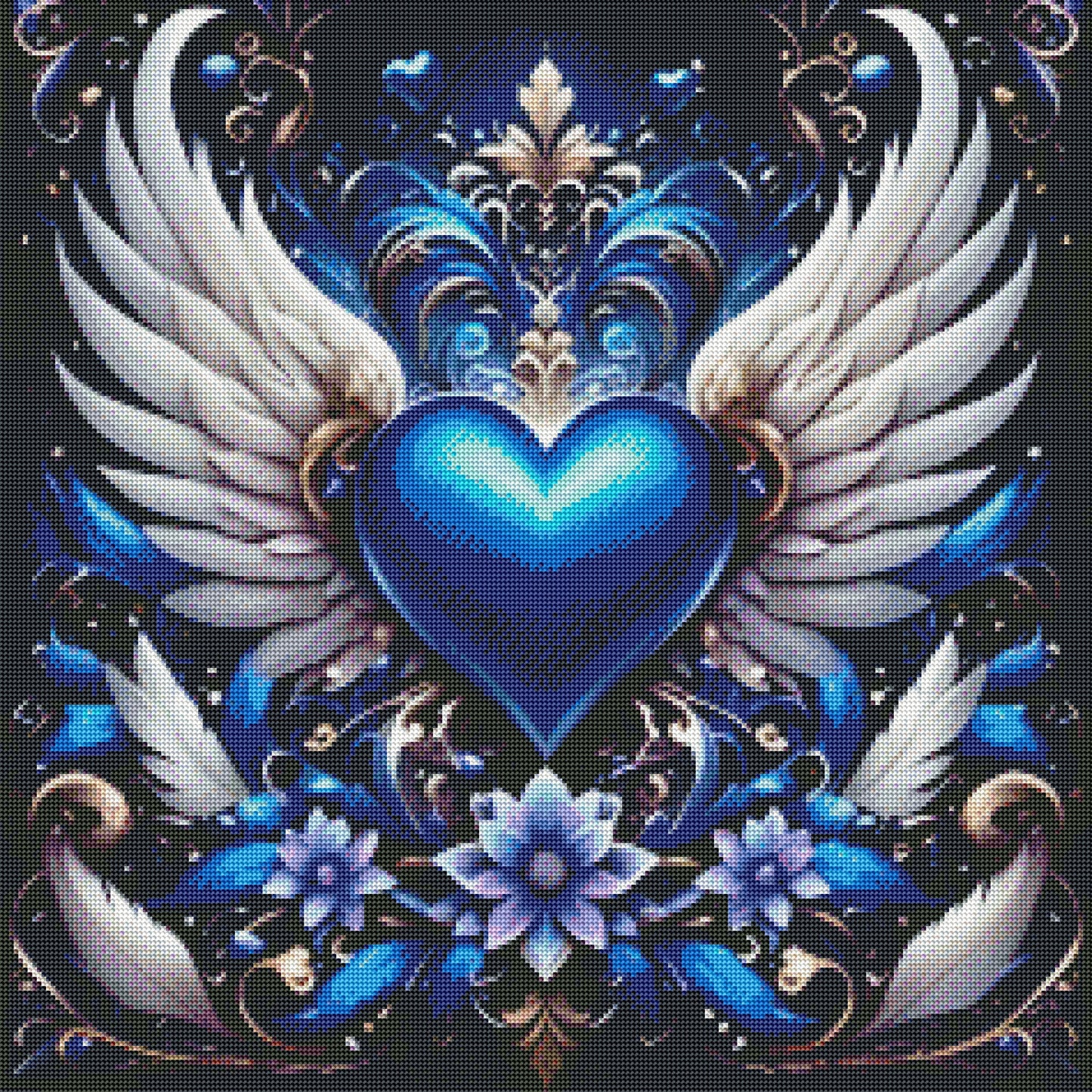 Memorial Hearts- Blue Heart by Theresa Raymer