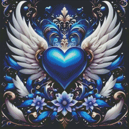 Memorial Hearts- Blue Heart by Theresa Raymer