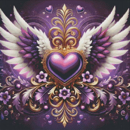 Memorial Hearts- Purple Heart by Theresa Raymer