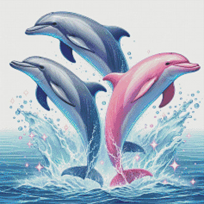 Three Jumping Dolphins by Turtle Designz