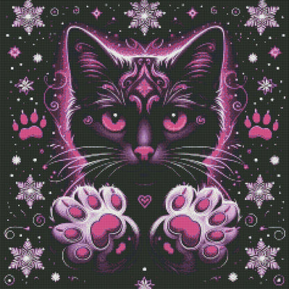 Kitty Paws Magenta by M.E. Divine Arts