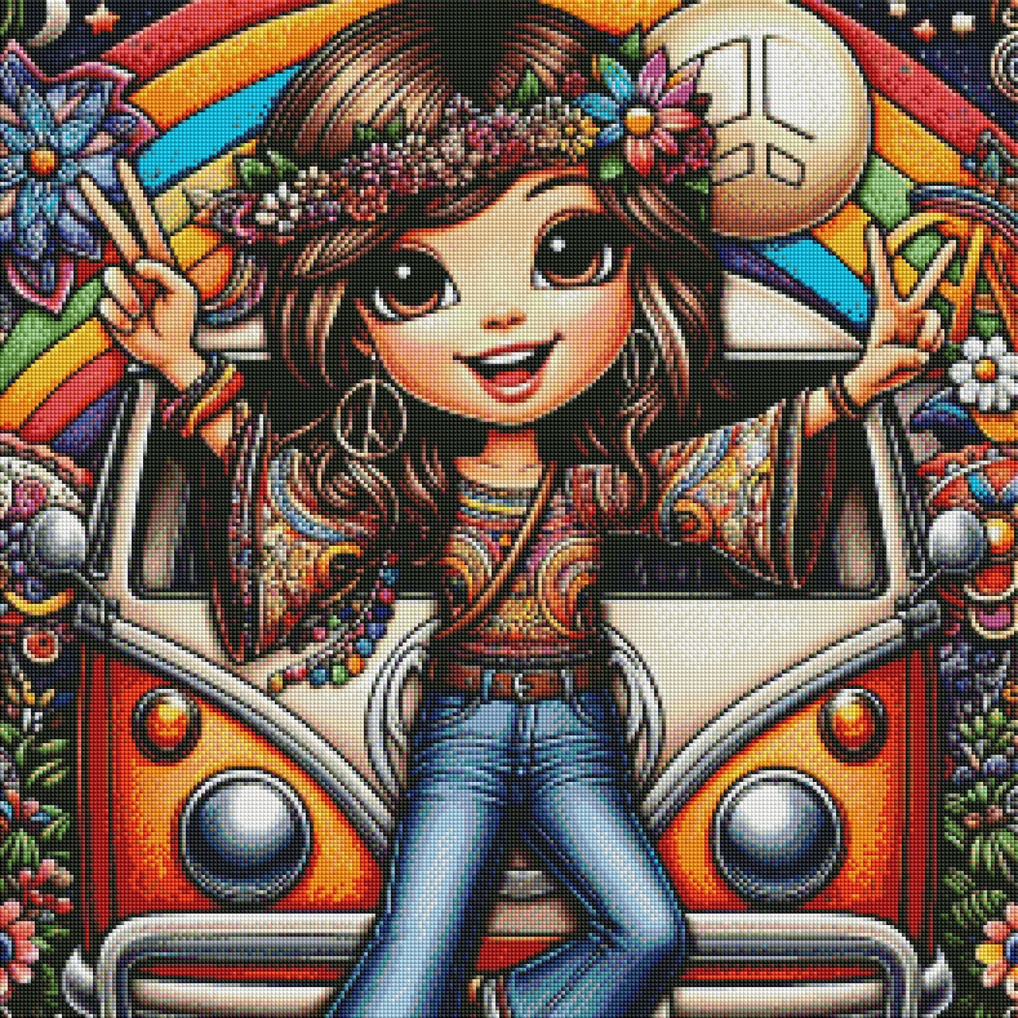 Groovy Vibes & Peace Signs by Theresa Raymer