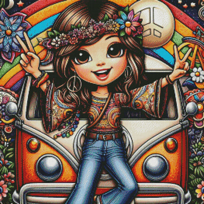 Groovy Vibes & Peace Signs by Theresa Raymer
