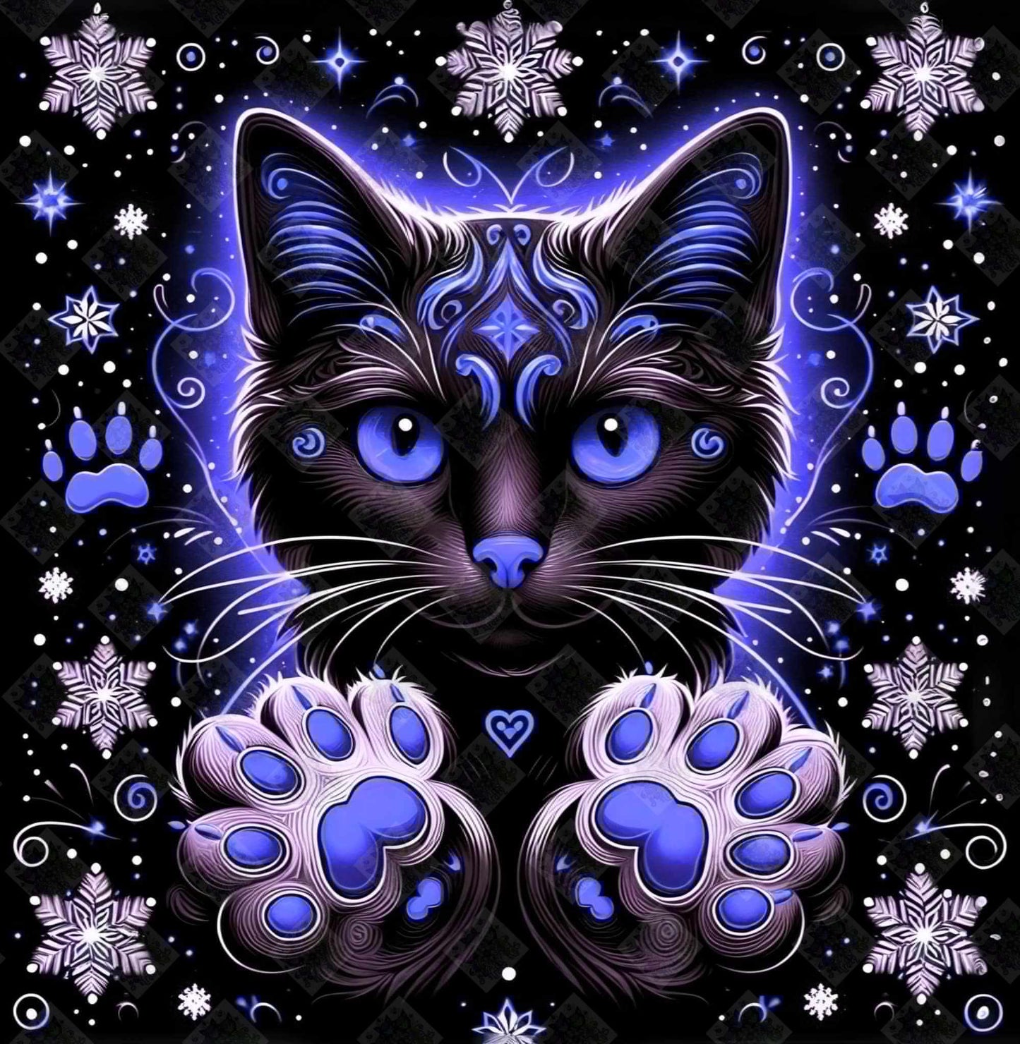 Kitty Paws Purple by M.E. Divine Arts